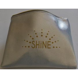 SHINE pochette plate, argent glitter, irisée de paillettes 20x15,50 cm