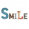 SMILE lettres en medium décorées auto-adhésives 