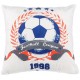 FOOTBALL coussin imprimé ballon de foot bleu euro 1998 30x30cm 