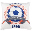 FOOTBALL coussin imprimé ballon de foot bleu Coupe du Monde 1998 30x30cm 