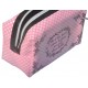 PLUS BELLE trousse de beauté rectangulaire motifs déco rose/noir pois blanc girly