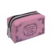 PLUS BELLE trousse de beauté rectangulaire motifs déco rose/noir pois blanc girly